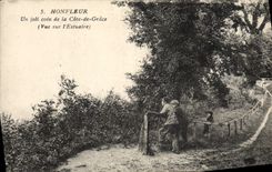 CPA Honfleur Un Joli coin De La Cote De Grace Vue sur l'estuaire 