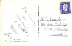 MODERN CARD Lyon View Of the Bridges On the Rhone