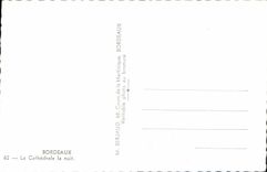CPM Bordeaux La Cathedrale La Nuit