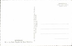 CPM Bordeaux Le Pont Facade Du Quai Richelieu