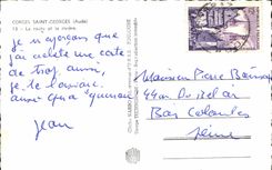 MODERN CARD Falls Georges Saint the Road And the River