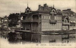 VINTAGE POSTCARD Amiens the Country cottage of Water sport