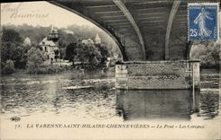 VINTAGE POSTCARD the Game preserve Saint Hilaire Chennevieres the Bridge slopes