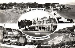 MODERN CARD Perros Guirec Beach of trestrignel Trestraou