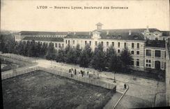 VINTAGE POSTCARD Lyon New College Boulevard of Brotteaux