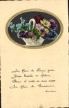 VINTAGE POSTCARD Fantasy Flowers