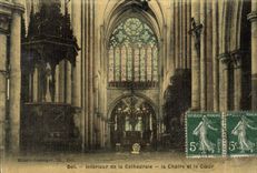 VINTAGE POSTCARD Interior Fraud of the Cathedral the Pulpit and the Heart (chart toilee)