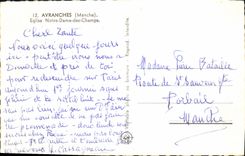 CPA Avranches Eglise Notre Dame des Champs