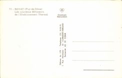 MODERN CARD Royat New Building industries of the hydropathic establishment
