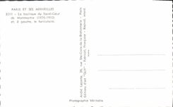 MODERN CARD Paris And Its Wonders the Basilica of the Sacring Heart of Montmartre the funicular