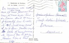 POSTAL MODERNA sanatorio de la PLUMA Bron Croisic cercano