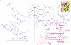 MODERN CARD Aix Les Bains Municipal Beach and Tooth of the Cat