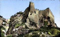 POSTAL MODERNA fuente de las ruinas de Vaucluse del castillo