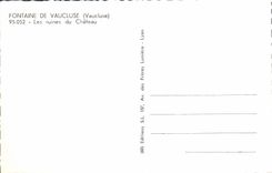 POSTAL MODERNA fuente de las ruinas de Vaucluse del castillo