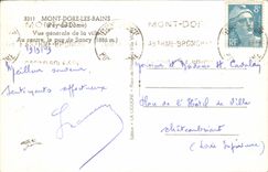 MODERN CARD Mont Les Bains Gilds View city In the center Puy de Sancy