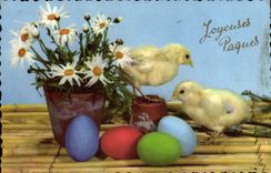 MODERN CARD Merry Easter Chicks