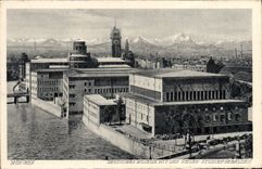 VINTAGE POSTCARD Munchen Deutscees Museum MIT Den Neuen Studien Gebauden