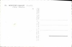 MODERN CARD Montfort Amaury the Abbey church
