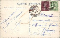 MODERN CARD Paris the Madeleine