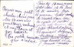 VINTAGE POSTCARD Anniversaire Flowers Horseshoe