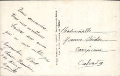 VINTAGE POSTCARD the Thoughts Flowers