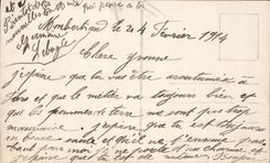 VINTAGE POSTCARD Flowers Man