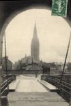VINTAGE POSTCARD Caen Church Saint Pierre Seen Of the Barracks