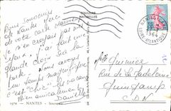 MODERN CARD Souvenir Of Nantes the Rue theater of the martyrdom Places Royal the cathedral