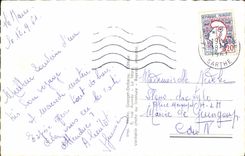 POSTAL MODERNA para recordar de sirve St floral Julien de la estación de tren del reloj