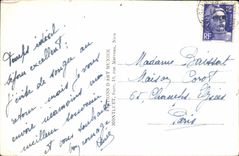 POSTAL Cannes interior de la VENDIMIA de los hoteles portuarios