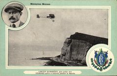 CPA Aviation Avion Monoplan Morane Circuit europeen Juin Juillet 1911 Vedrines arrivee a Douvres passant la Manche 