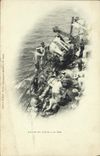 CPA Bateau Guerre Lavage du linge a la mer 