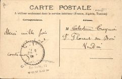 VINTAGE POSTCARD Bateau War Operates Winch