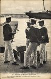 VINTAGE POSTCARD Boat War Navy talk while waiting for the high-speed motorboat to regain the edge