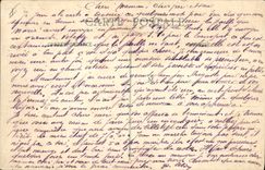 VINTAGE POSTCARD Boat War Brest Bridge of a cruiser