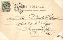 VINTAGE POSTCARD Bateau War French Navy Compagnie of going unloading has ground