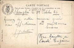 Bosquejo de Gervese del ilustrador de la POSTAL de la VENDIMIA del transporte marítimo Port Saïd de la escala al punto en el camello del desierto