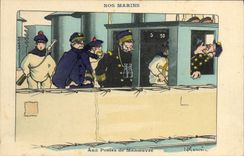 CPA Illustrateur Gervese Nos marins Aux postes de manoeuvre