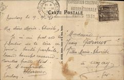 VINTAGE POSTCARD Boat War French Navy Kervarec