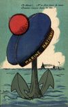 VINTAGE POSTCARD Bateau War French Navy Anchors