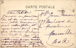 VINTAGE POSTCARD Tramway Bordeaux Train Parks South Departure