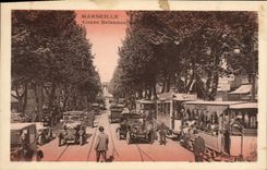 CPA Tramway Train Bordeaux Cours Belsunce 