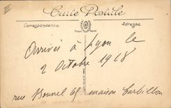 VINTAGE POSTCARD Tram Train Lyon Avenue of Saxony Kodak