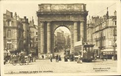 CPA Tramway Train Bordeaux Porte des Salinieres