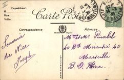 CPA Tramway Train Nice Avenue de la Victoire