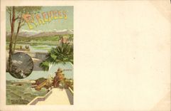 CPA Fantaisie Illustrateur Pyrenees Train Biarritz