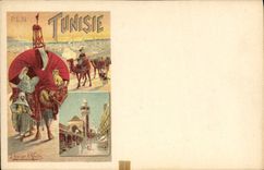 CPA Fantaisie Illustrateur Tunisie Train PLM