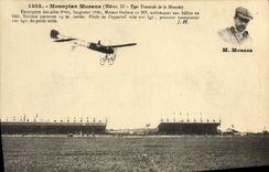 CPA Avion Aviation Monoplan Morane Bleriot XI Type traversee de la Manche 