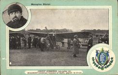 CPA Avion Aviation monoplan Bleriot Circuit europeen Juin Juillet 1911 Beaumont lieutenant Conneau au depart 