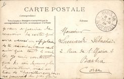 CPA Avion Aviation Paris le comte de lambert sur son biplan Wright vole de Juvisy a la Tour Eiffel Paris